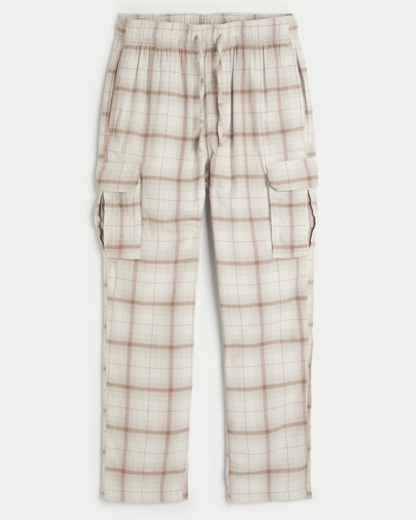 Hollister Patterned Flannel Sleep Shorts ($20) ❤ liked on