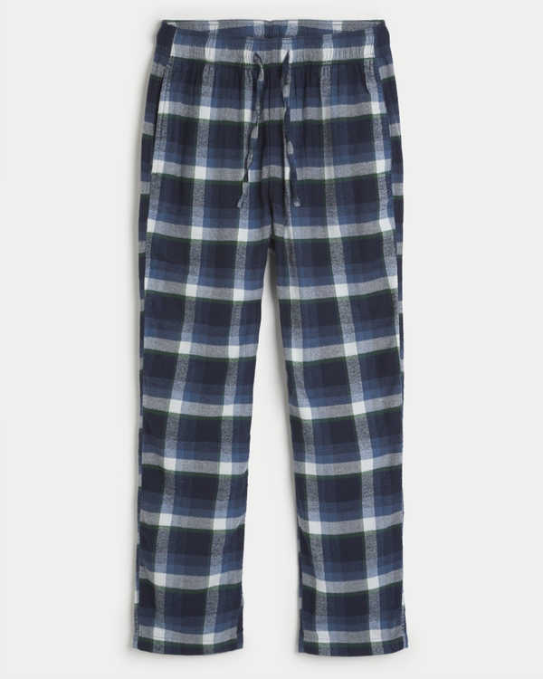 Hollister Patterned Flannel Sleep Shorts ($20) ❤ liked on Polyvore  featuring intimates, sleepwear, pajama…