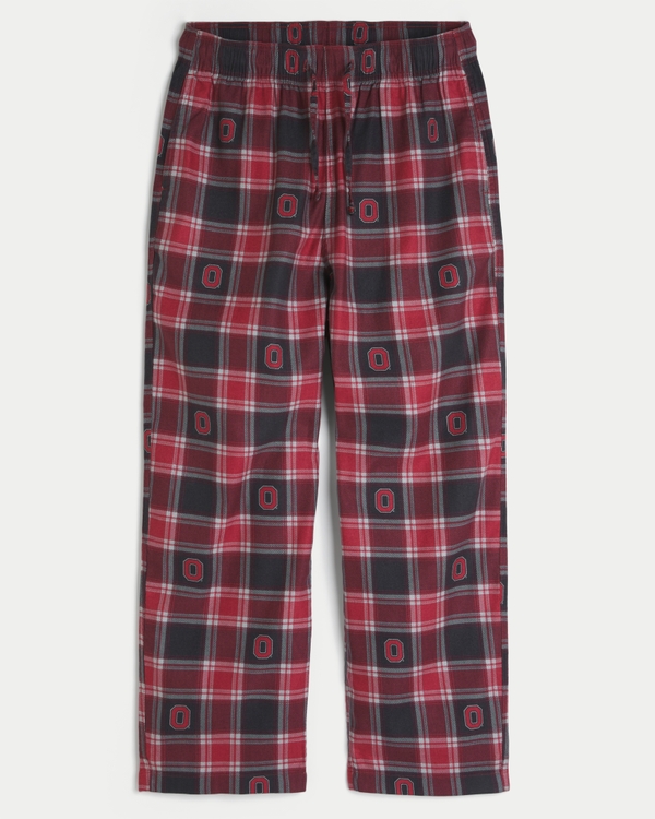 The Ohio State University Buckeyes Graphic Flannel Pants, Scarlet Plaid view 1