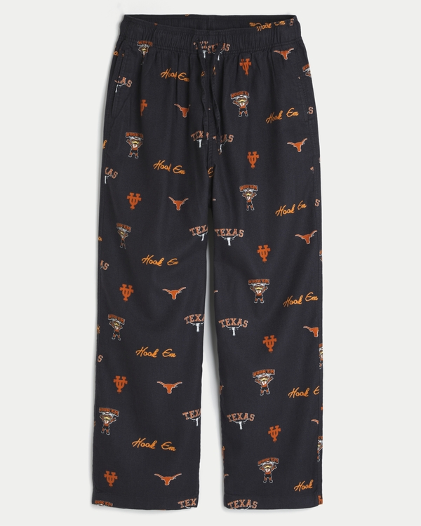 University of Texas at Austin Longhorns Graphic Flannel Pants, Black Print view 1