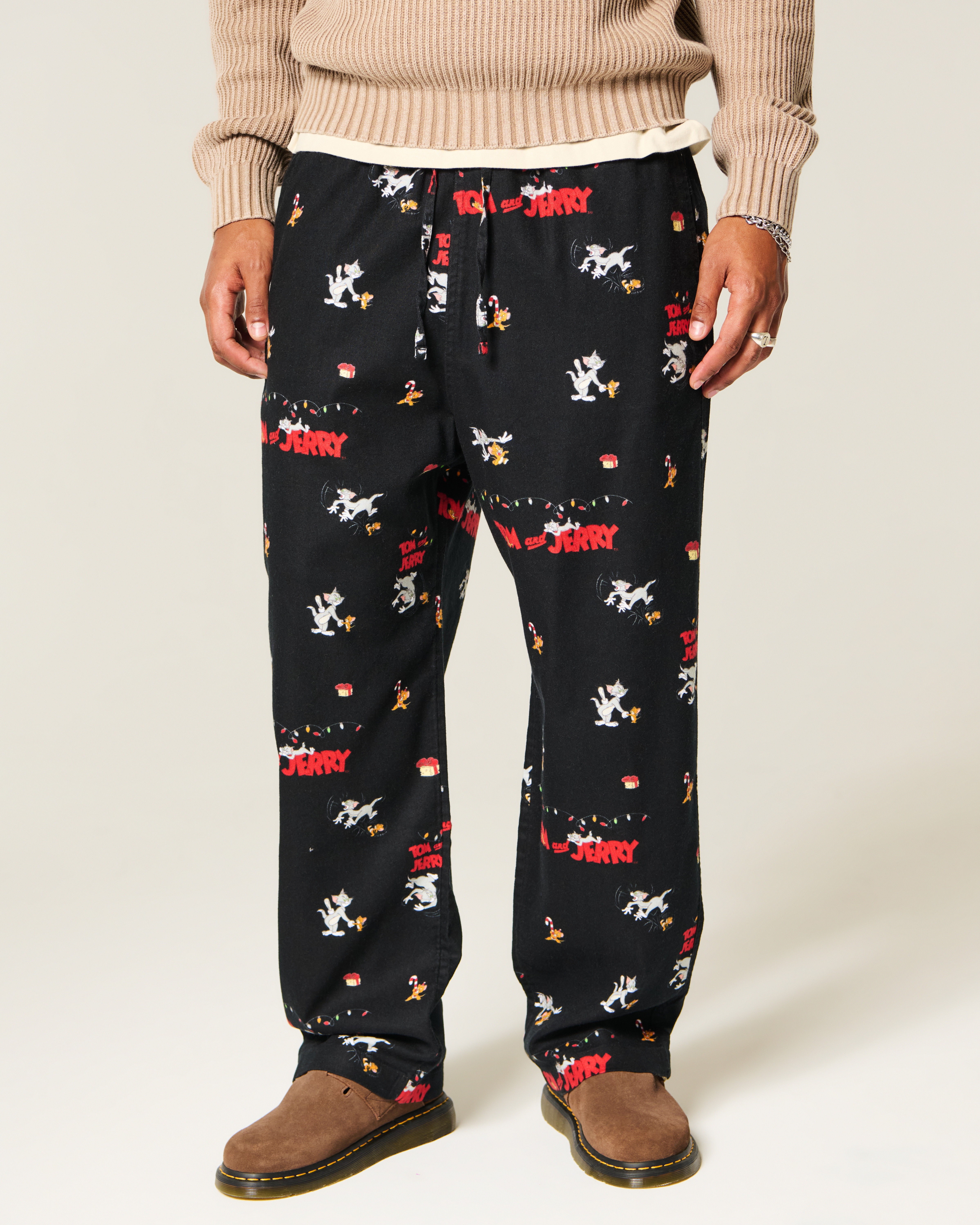 Tom and Jerry Graphic Flannel Pajama Pants