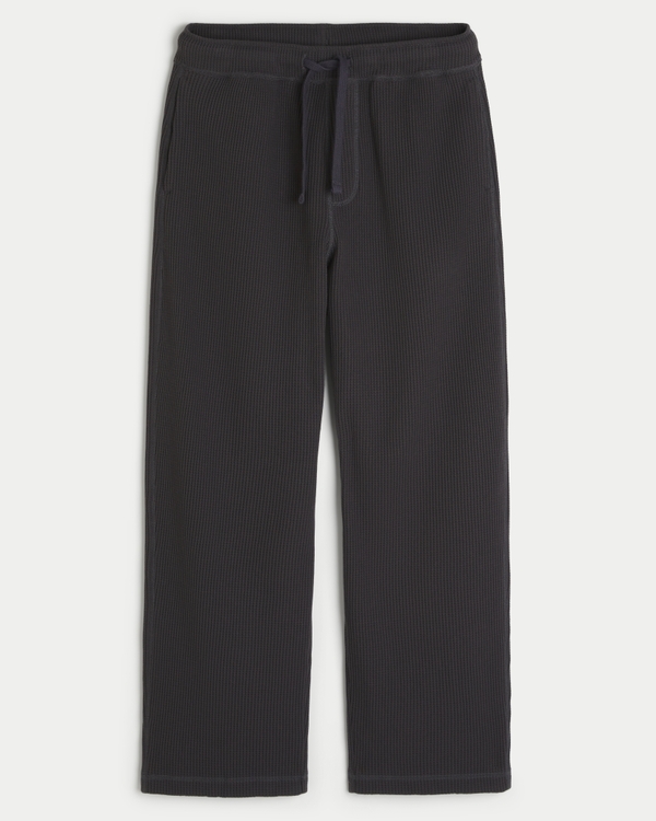 Waffle Lounge Pants, Black view 1