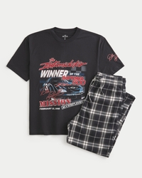 Dale Earnhardt NASCAR Graphic Tee & Flannel Pajama Pants Set
