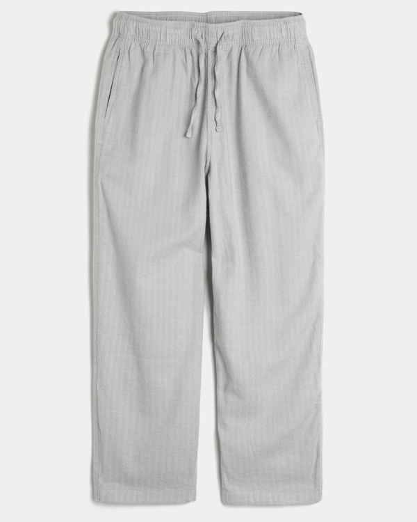 Flannel Pajama Pants, Heather Gray view 1