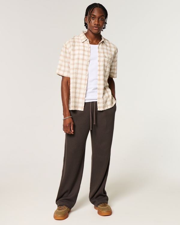 Thermal Lounge Pants, Dark Brown view 1