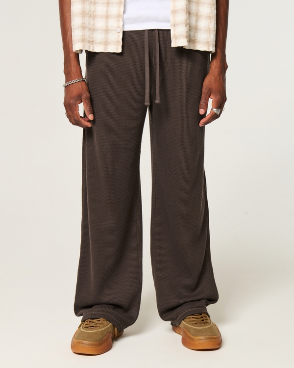 Thermal Lounge Pants, Dark Brown view 2