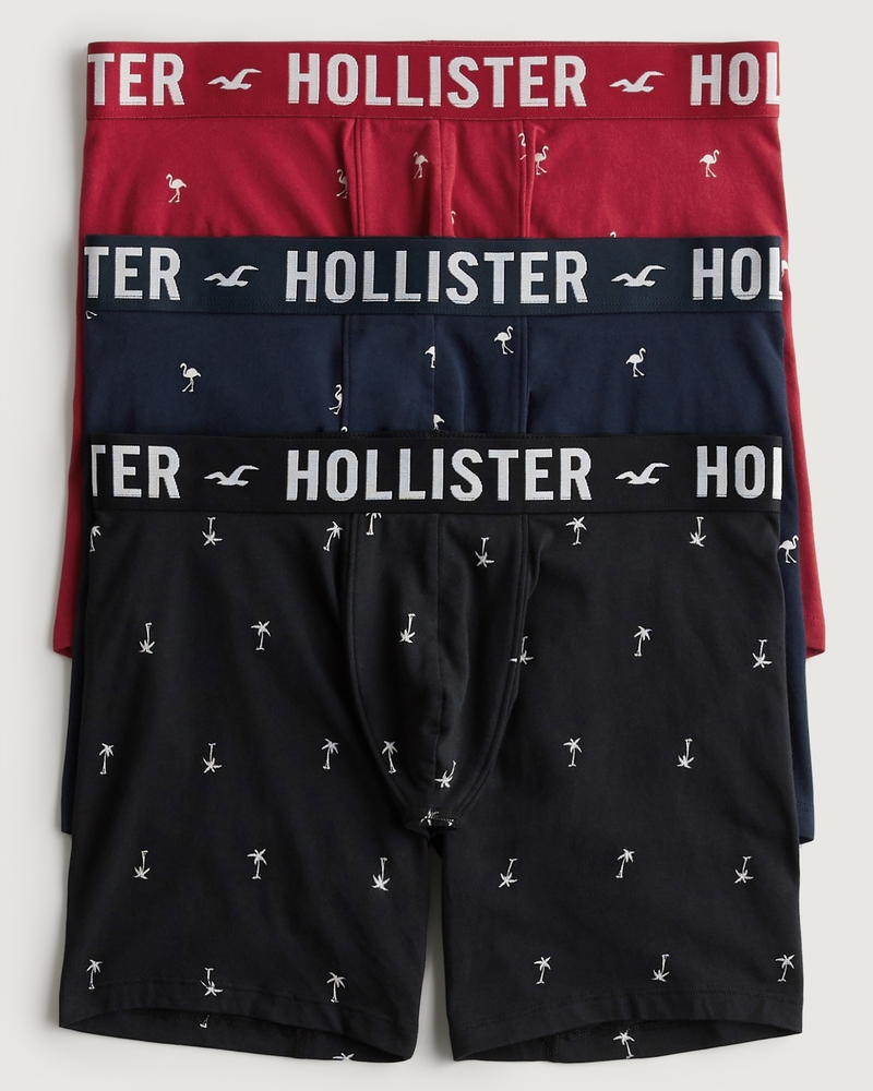 Hollister Co. LONGER-LENGTH BOXER BRIEF 5-PACK - Pants - BLACK