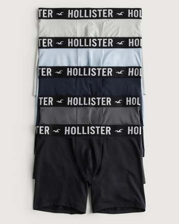 Hollister Co. LONGER-LENGTH BOXER BRIEF 5-PACK - Pants - BLACK