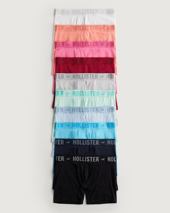 Hollister 5 pack color run logo waistband relaxed fit boxers in multi