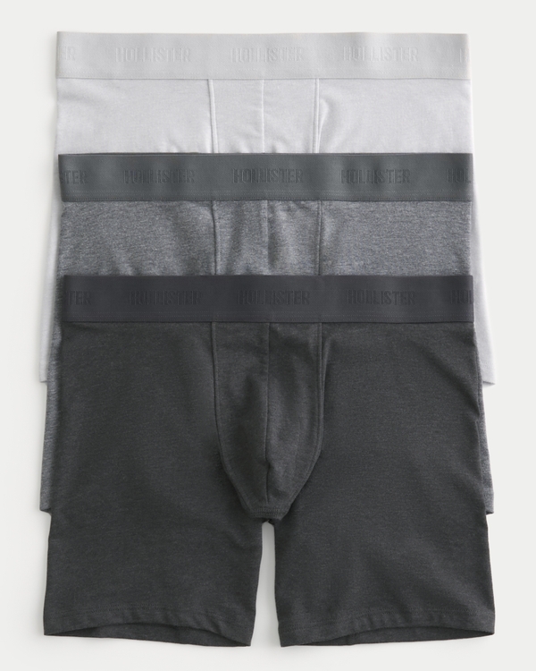 Longer-Length Boxer Brief 3-Pack, Multi Grey