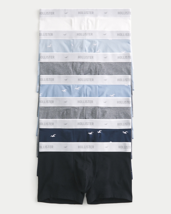 Classic Length Boxer Brief 7-Pack, White - Light Blue - Grey - Blue - Grey - Navy - Black