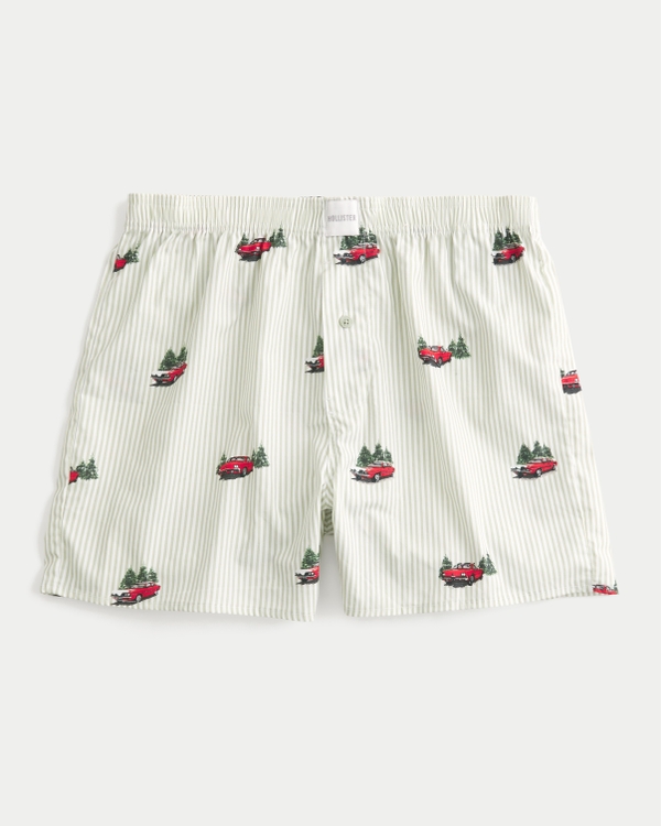 Boxer Shorts, Green Stripe view 1