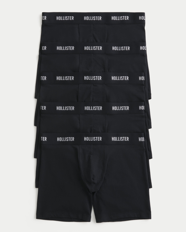 Longer-Length Boxer Brief 5-Pack, Black view 1