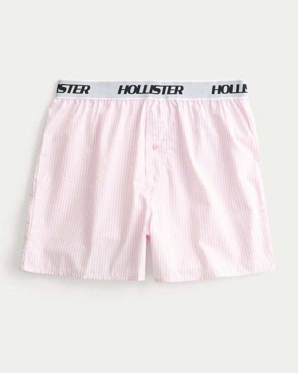 Cotton Boxer Shorts, Pink Stripe view 1