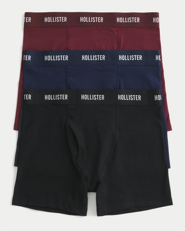 Longer-Length Fly Front Boxer Briefs 3-Pack, Multi view 1