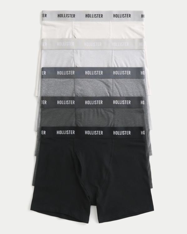 Longer-Length Fly Front Boxer Briefs 5-Pack, Multi view 1