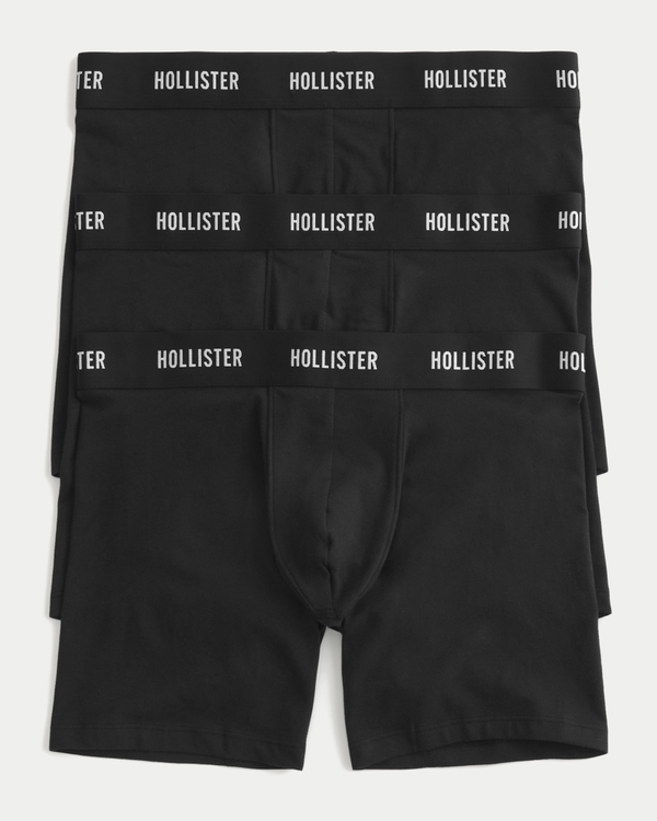 Longer-Length Boxer Brief 3-Pack, Black view 1