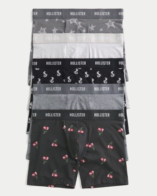 Longer-Length Boxer Briefs 5-Pack, Multi view 1