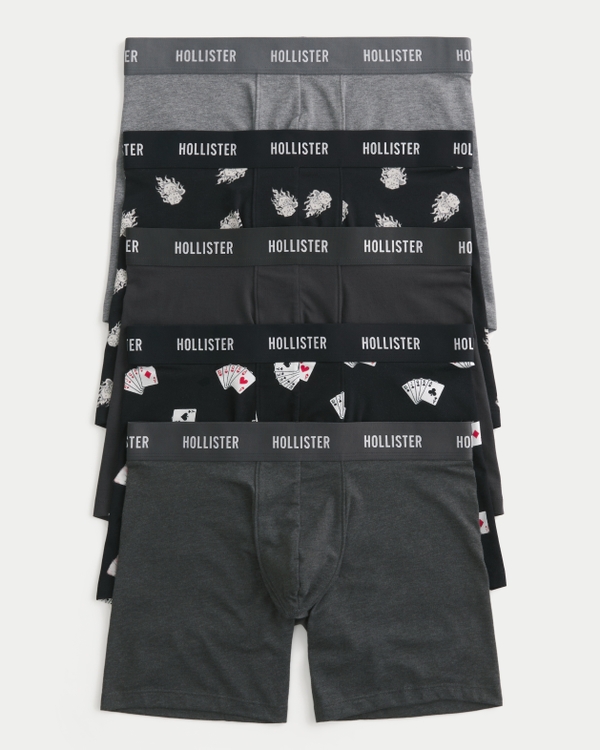Longer-Length Boxer Brief 5-Pack, Multi view 1