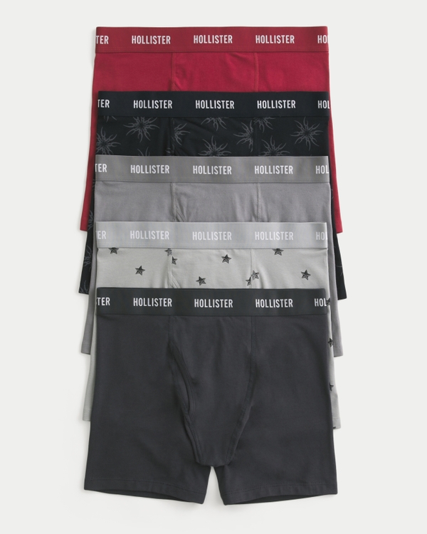 Longer-Length Fly Front Boxer Brief 5-Pack, Multi view 1