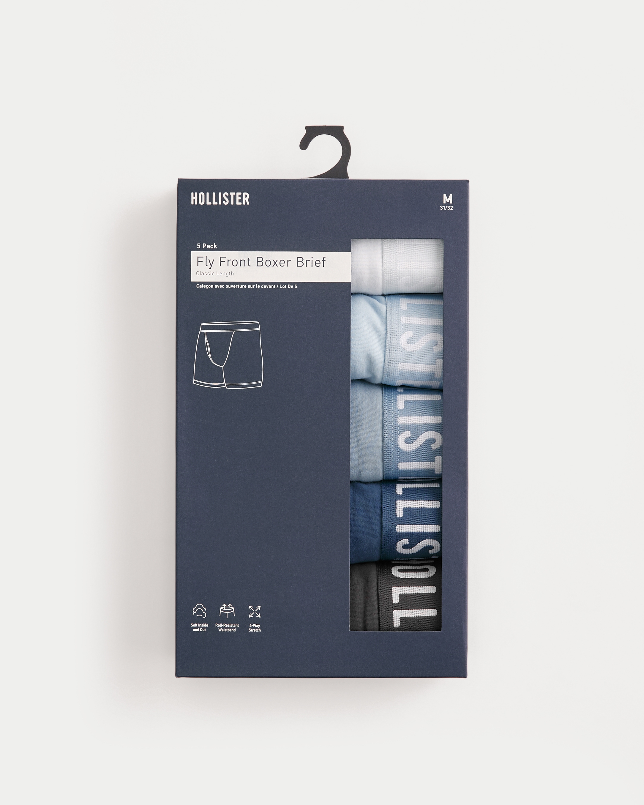Classic Length Fly-Front Boxer Brief -pack