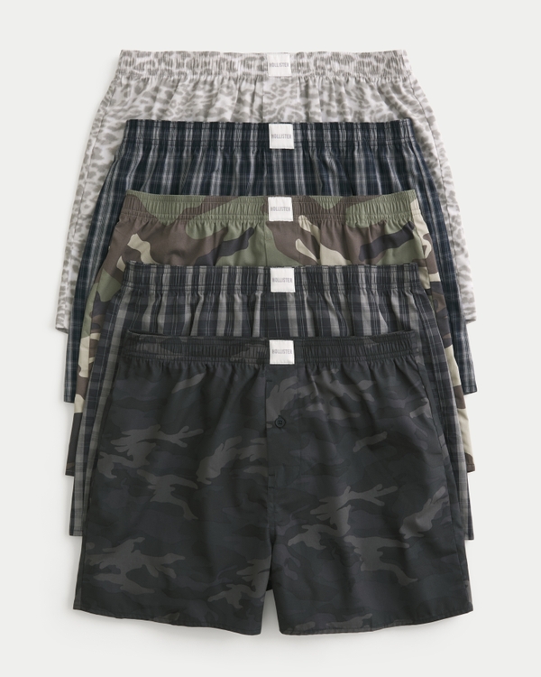 Cotton Boxer Short 5-Pack, Multi view 1