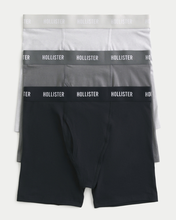 Longer-Length Fly Front Boxer Brief 3-Pack, Multi view 1