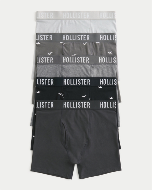Longer-Length Fly-Front Boxer Brief 5-Pack, Multi view 1