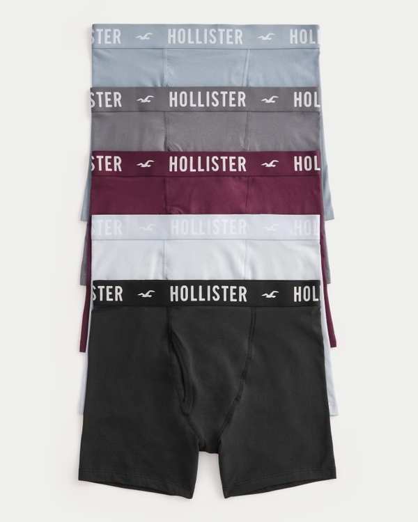 Longer-Length Fly Front Boxer Brief 5-Pack, Multi view 1