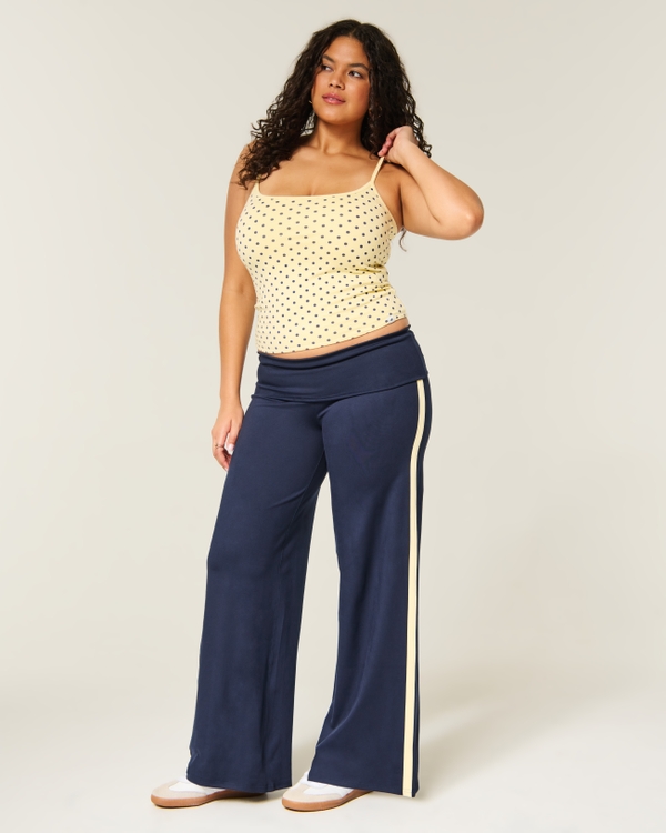 Active Recharge Wide-Leg Track Pants, Navy view 1