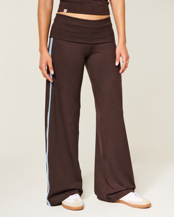 Active Recharge Wide-Leg Track Pants, Espresso view 2