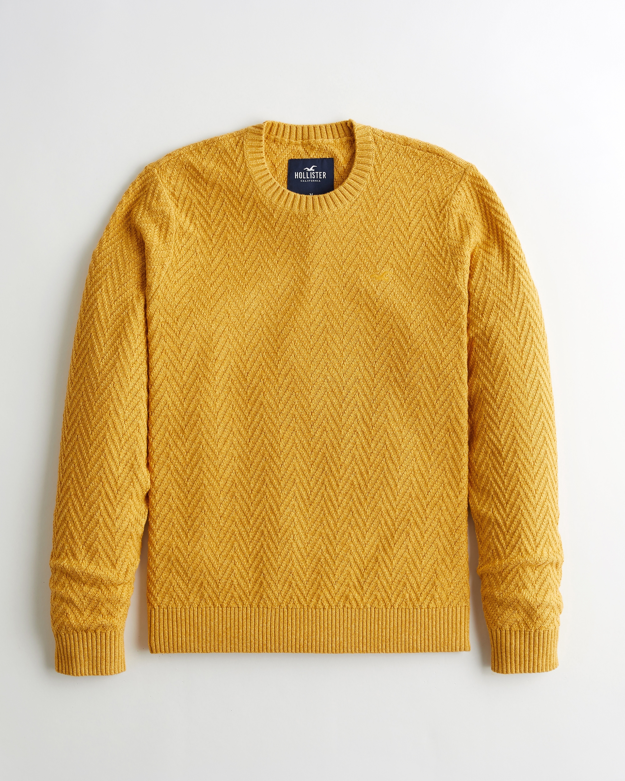 cable crewneck sweater hollister