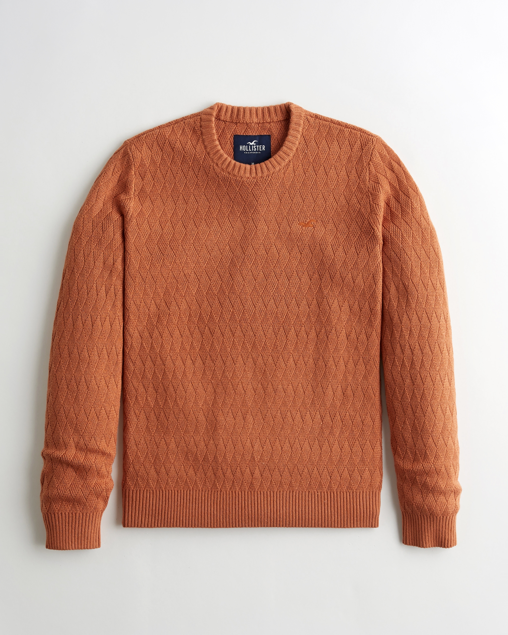 hollister textured crewneck sweater