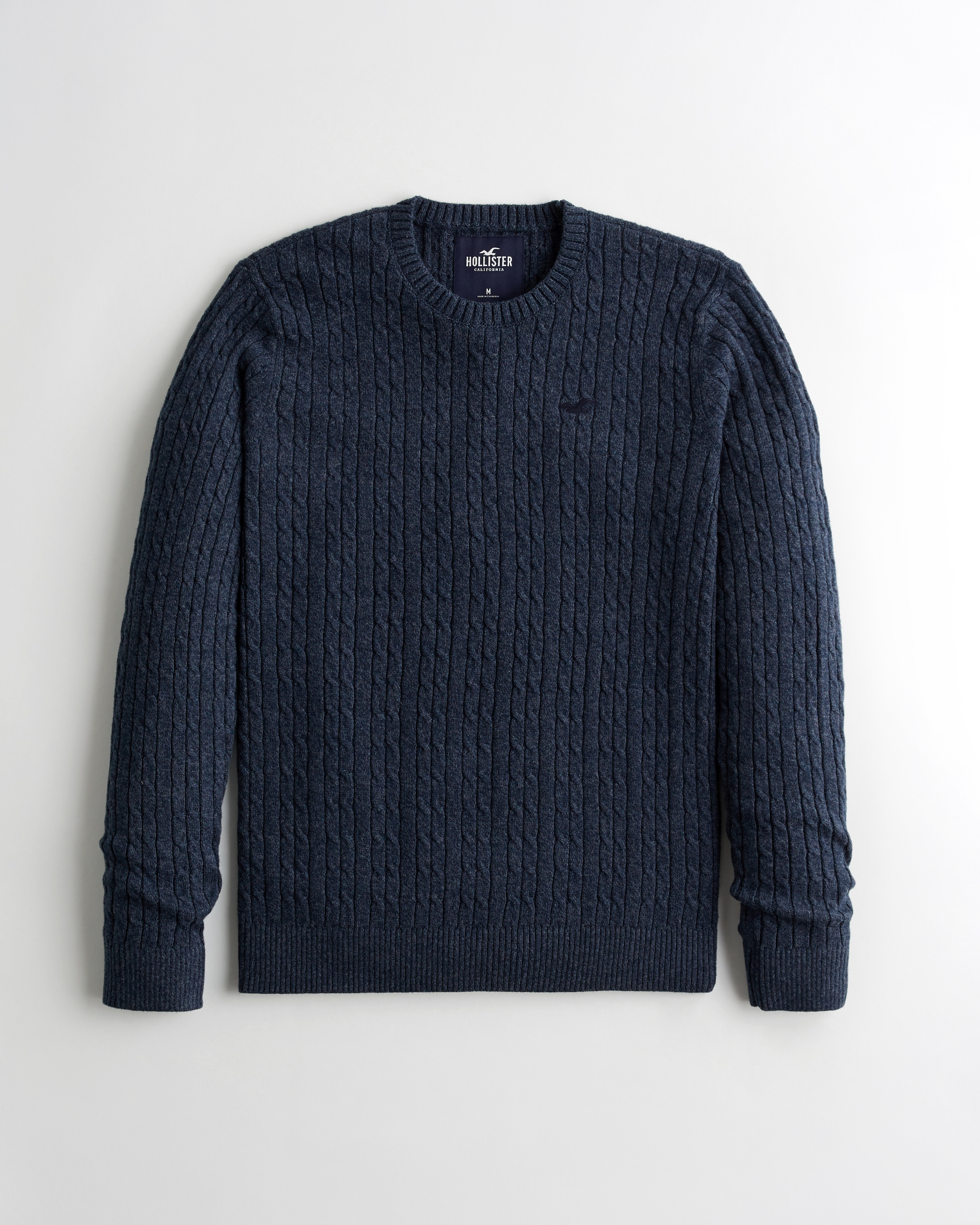 hollister textured crewneck sweater