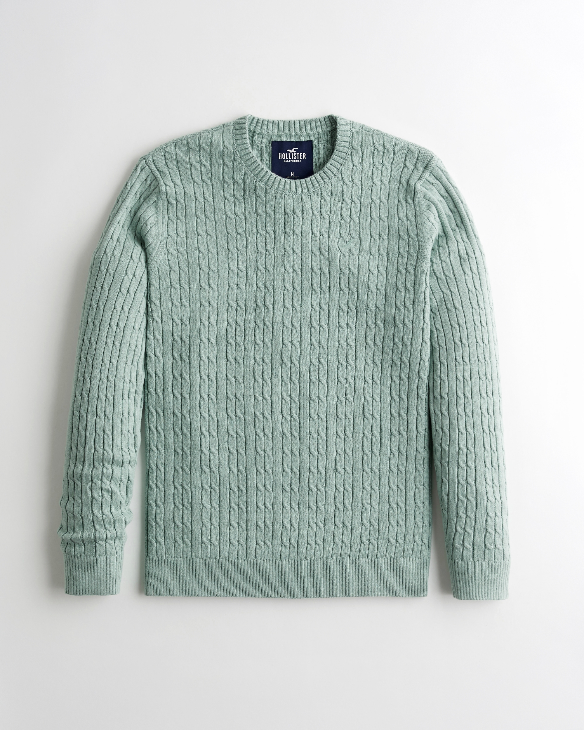 hollister textured crewneck sweater