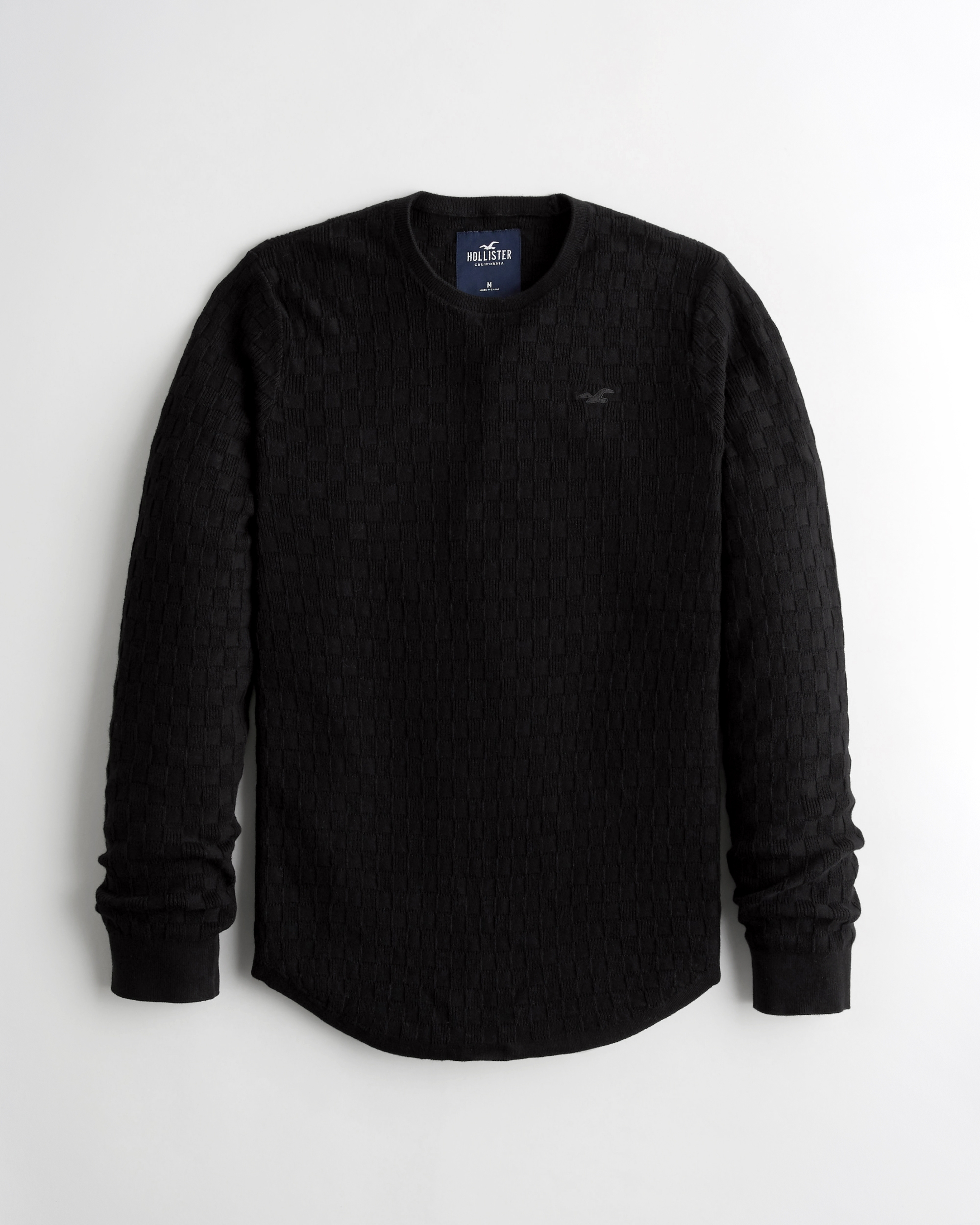 cable crewneck sweater hollister