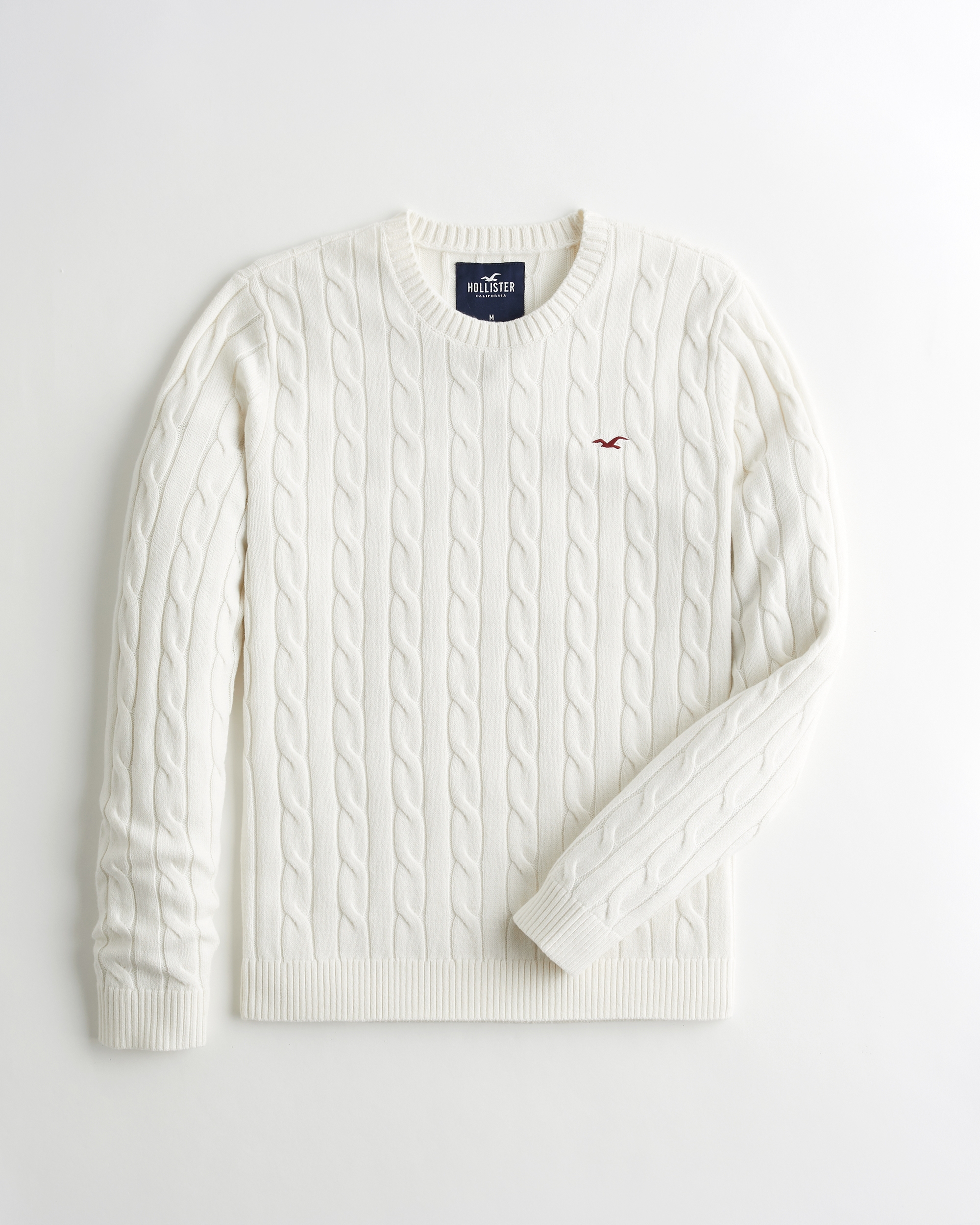 hollister cable crewneck sweater