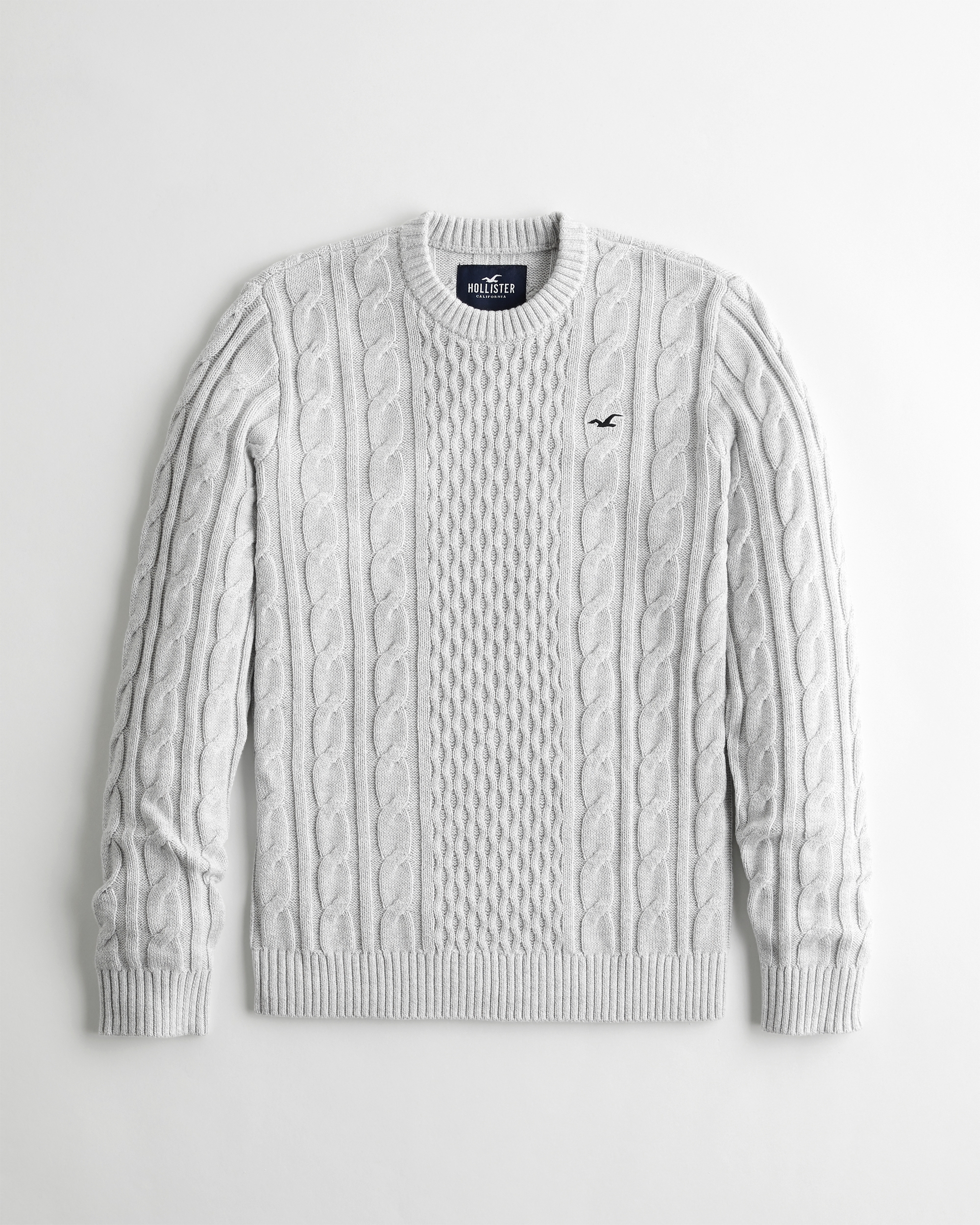 hollister cable crewneck sweater