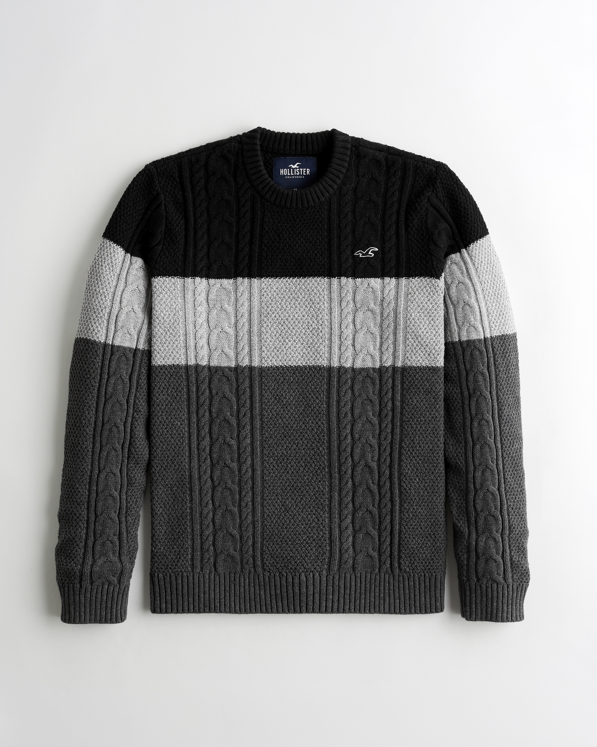 hollister cable crewneck sweater