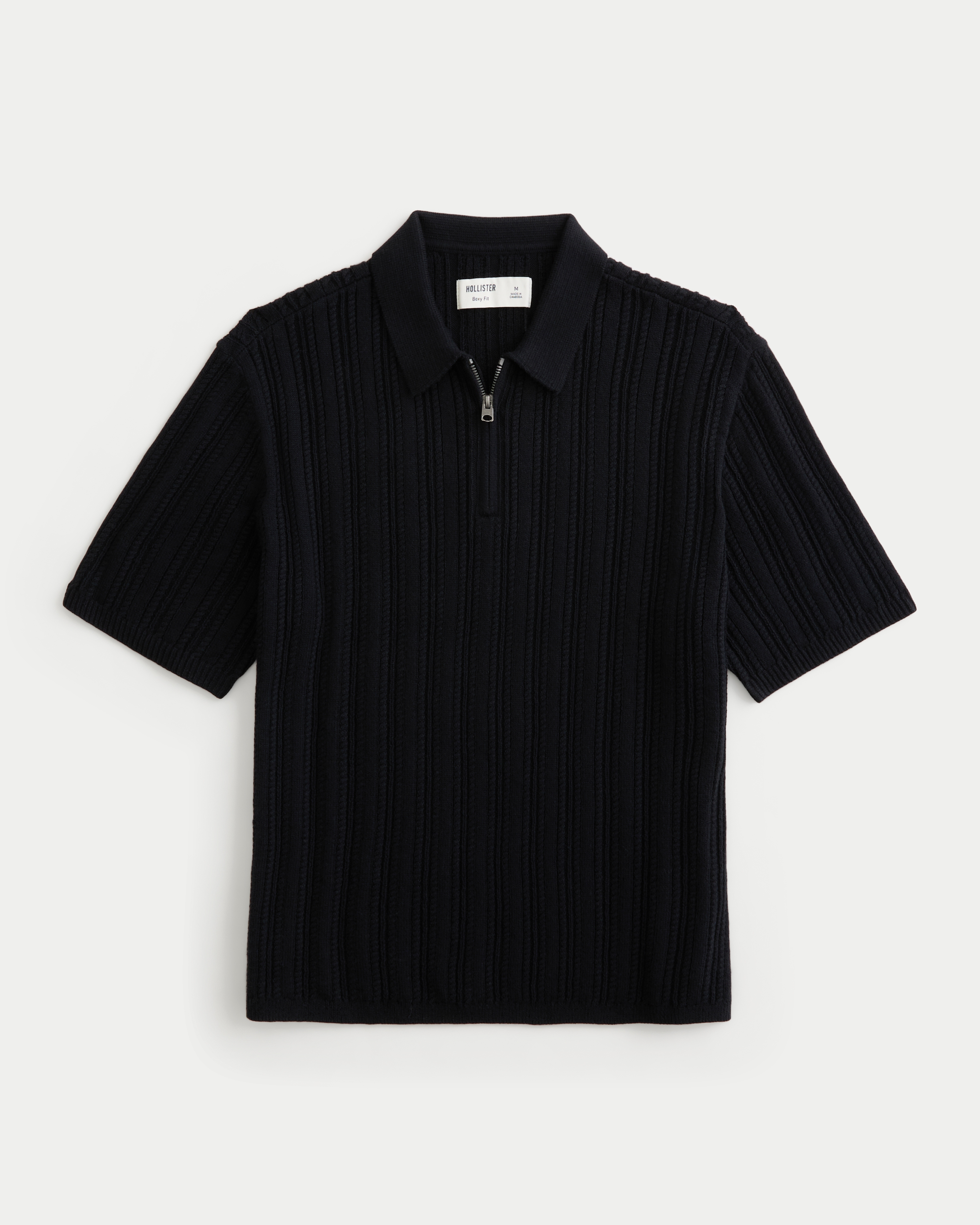 Boxy Half-Zip Sweater Polo