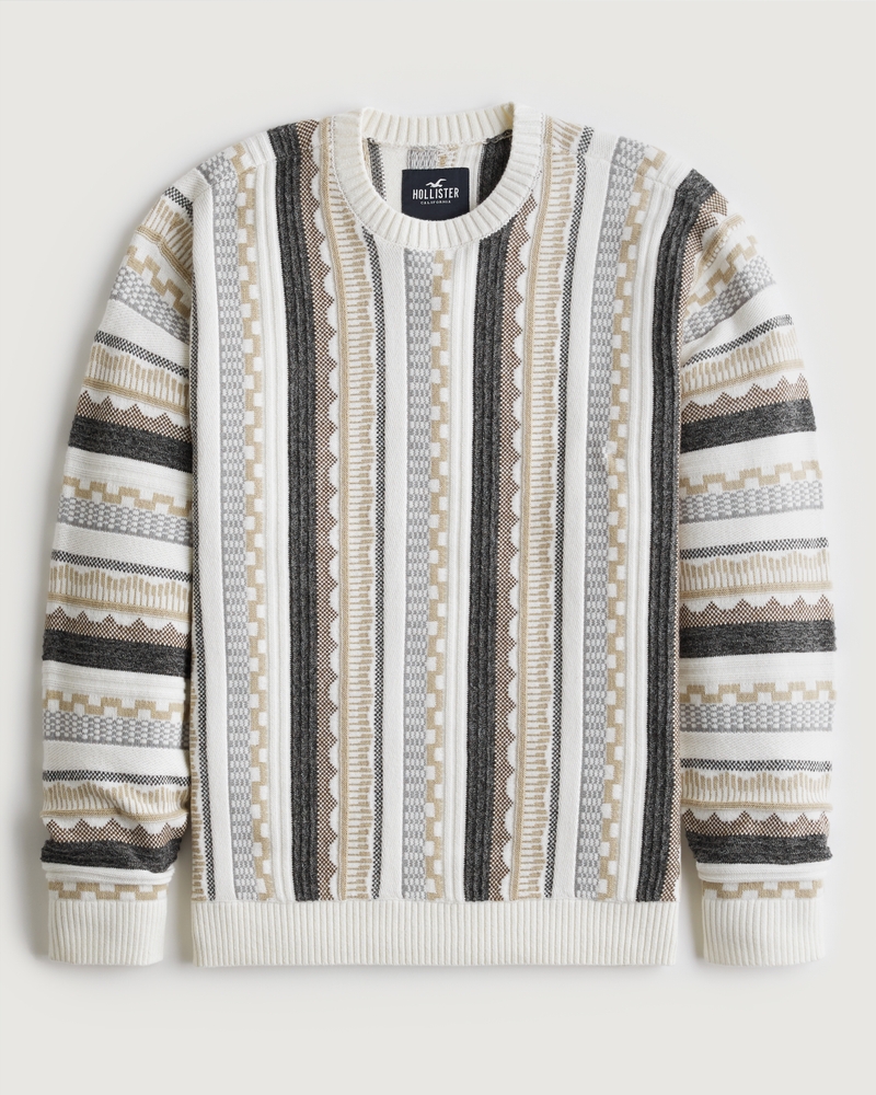 Men's Pattern Crew Sweater Men's Sale