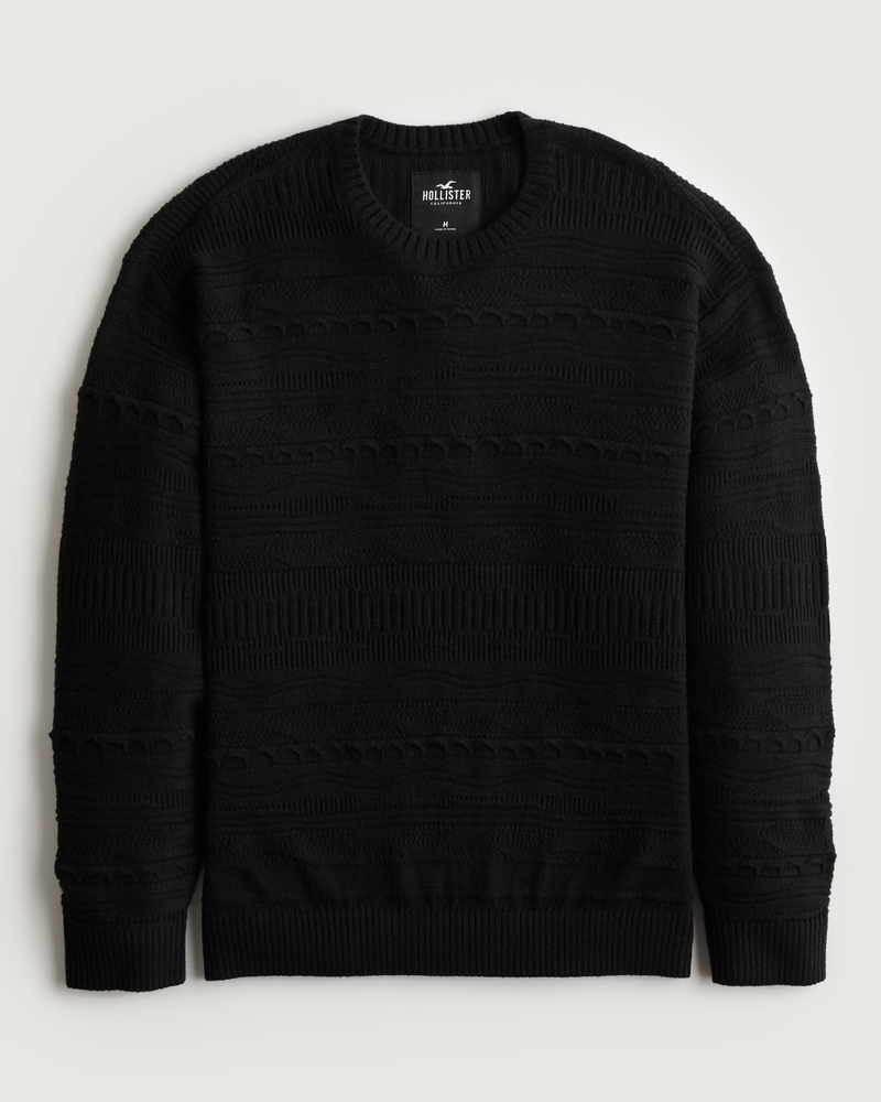 Bouwen op verwijderen Bukken Men's Knit Pattern Crew Sweater | Men's Clearance | HollisterCo.com