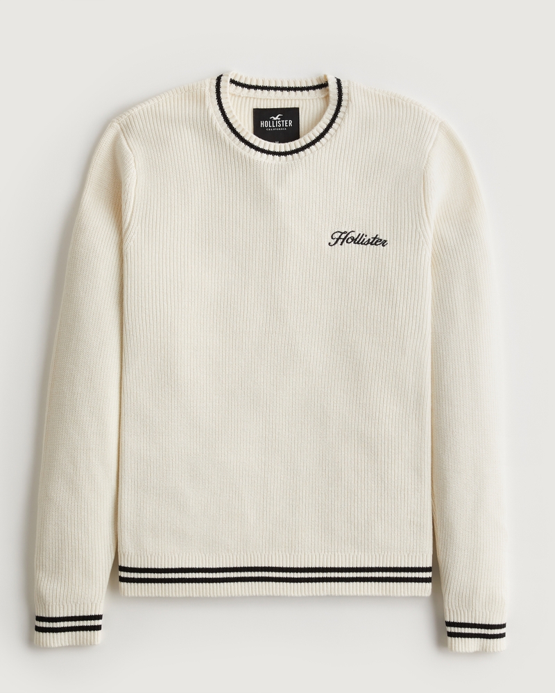Men's Varsity Logo Crew Sweater | Men's Sale | HollisterCo.com