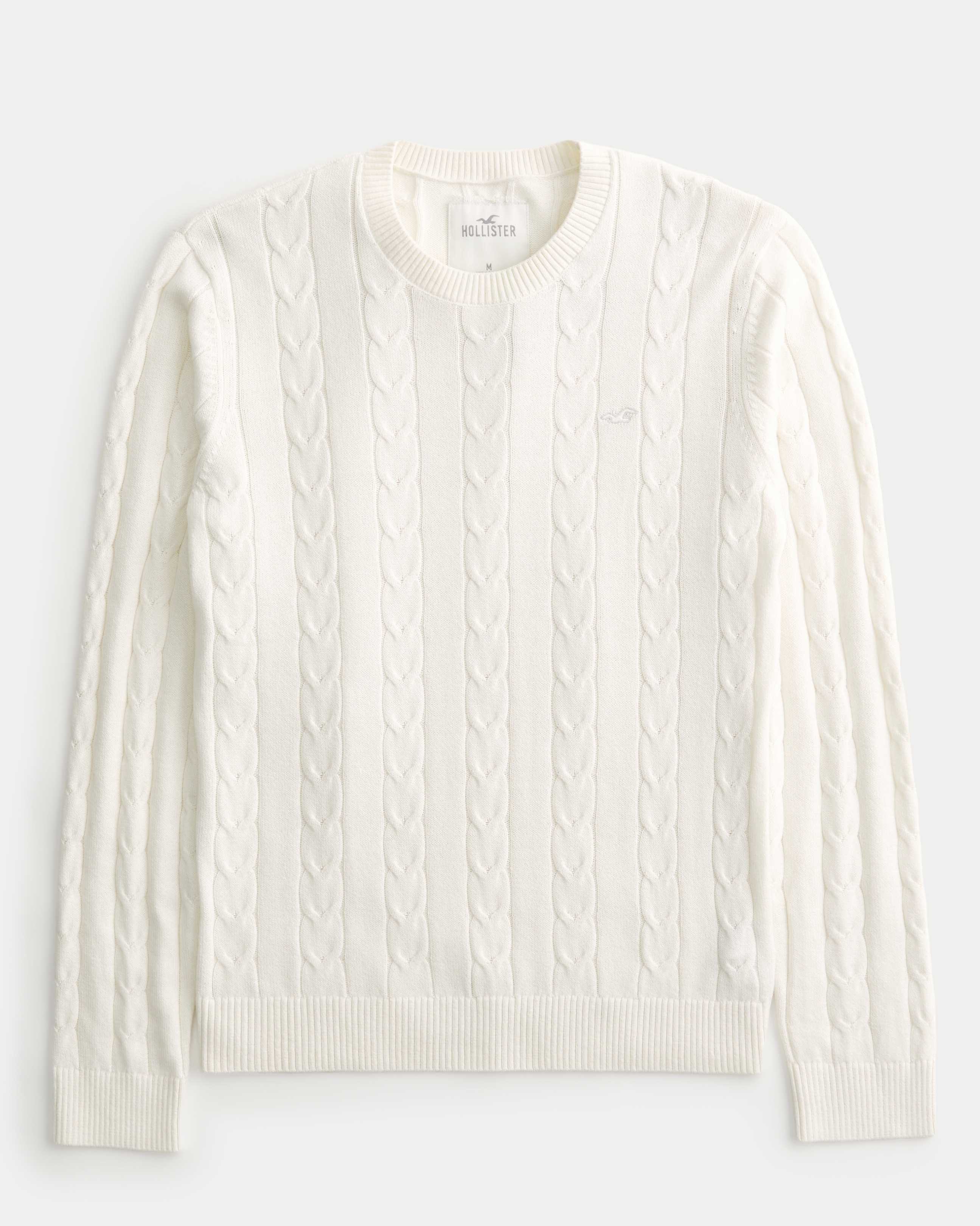 Lightweight cable shop knit sweater