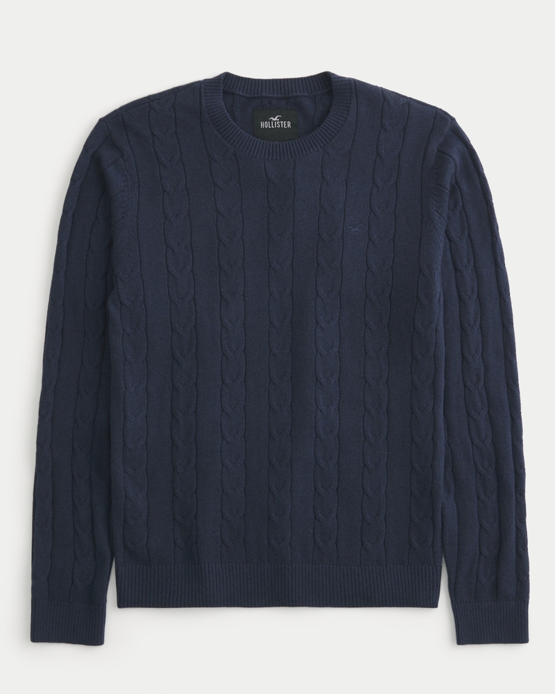 Hollister navy blue on sale sweater