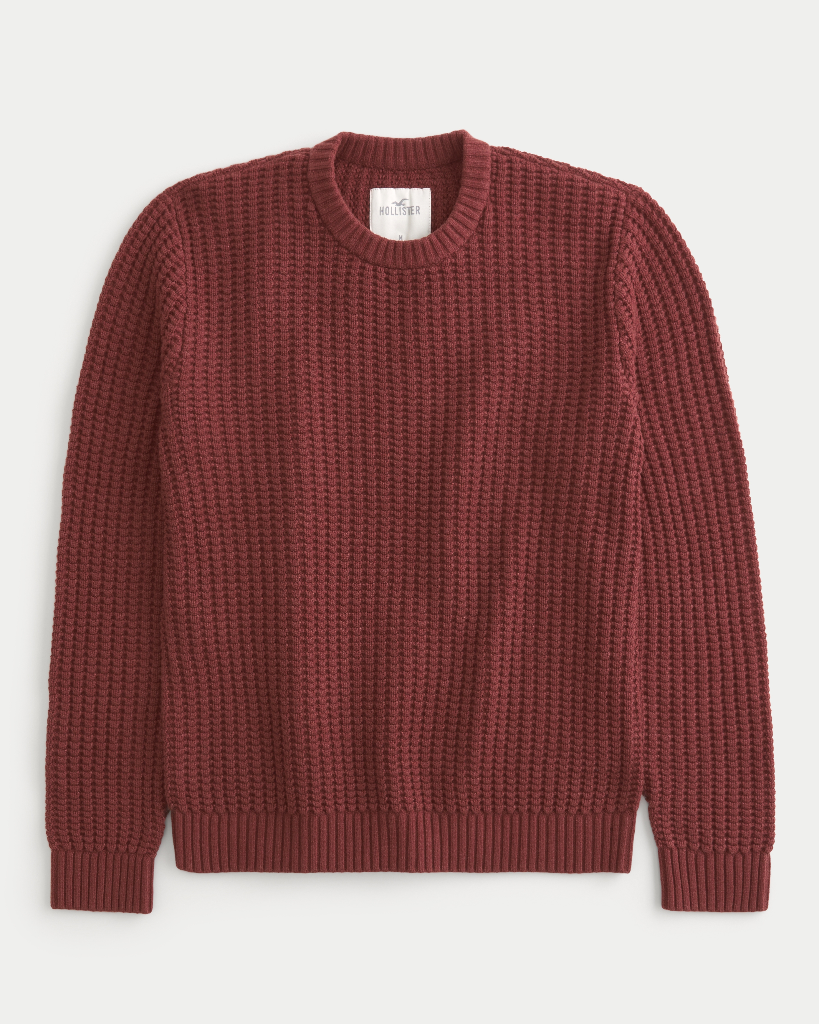 Maglione Uomo Girocollo A Nido D'Ape - Pullover Casual Maniche Lunghe In Acrilico Modal Poliestere - Fit Slim E Morbido