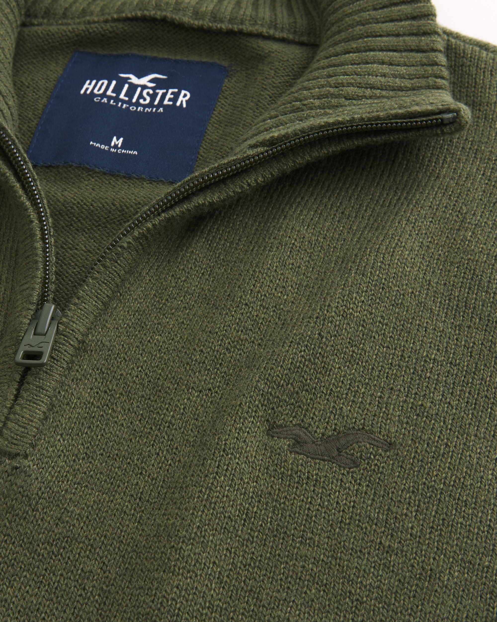 Hollister boyfriend half zip on sale sweater