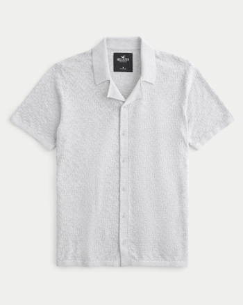 Men's Relaxed Short-Sleeve Sweater Shirt | Men's Tops | HollisterCo.com