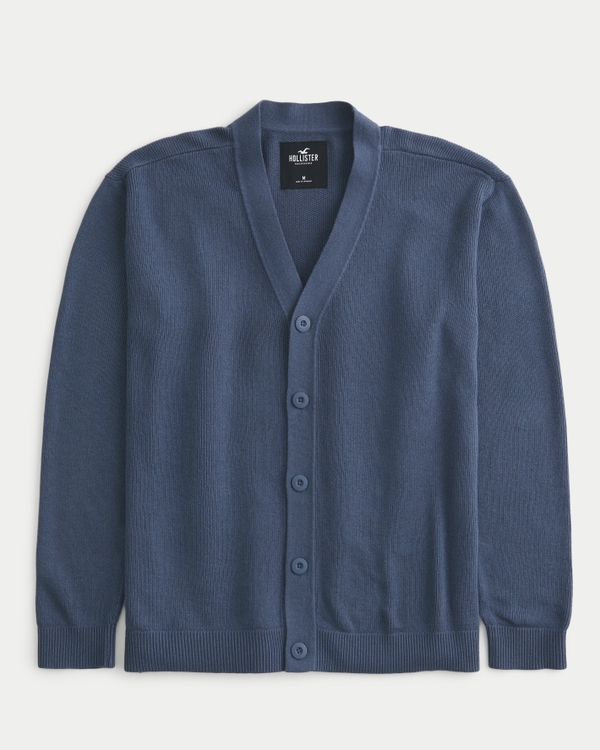 V-Neck Cardigan, Faded Navy