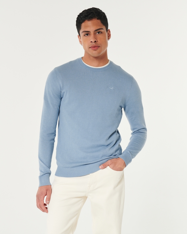 Hollister textured deals crewneck sweater